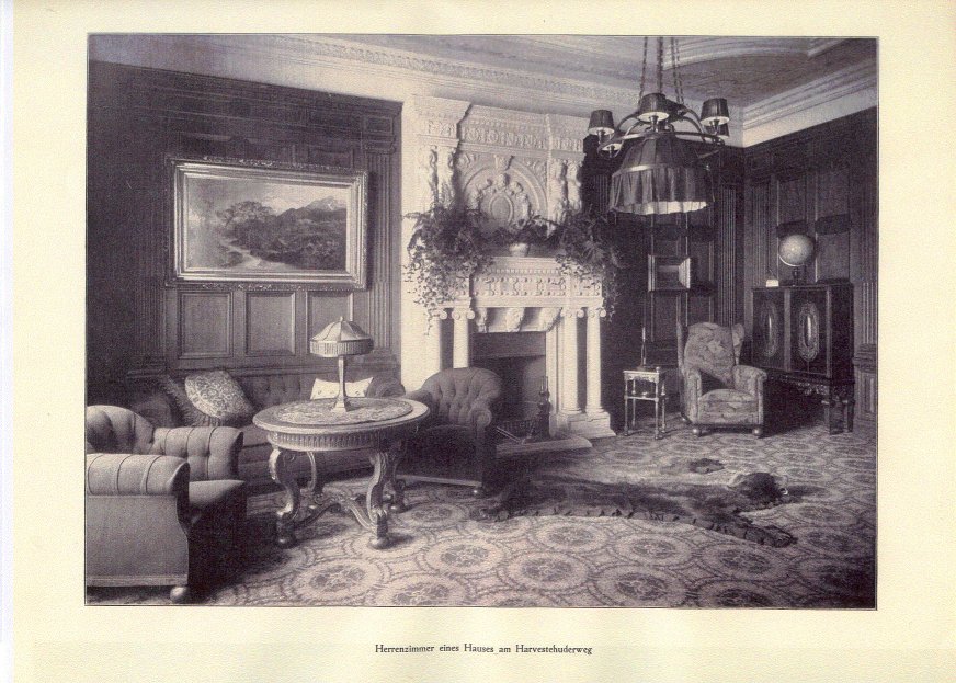 Herrenzimmer eines Hauses am Harvestehuderweg