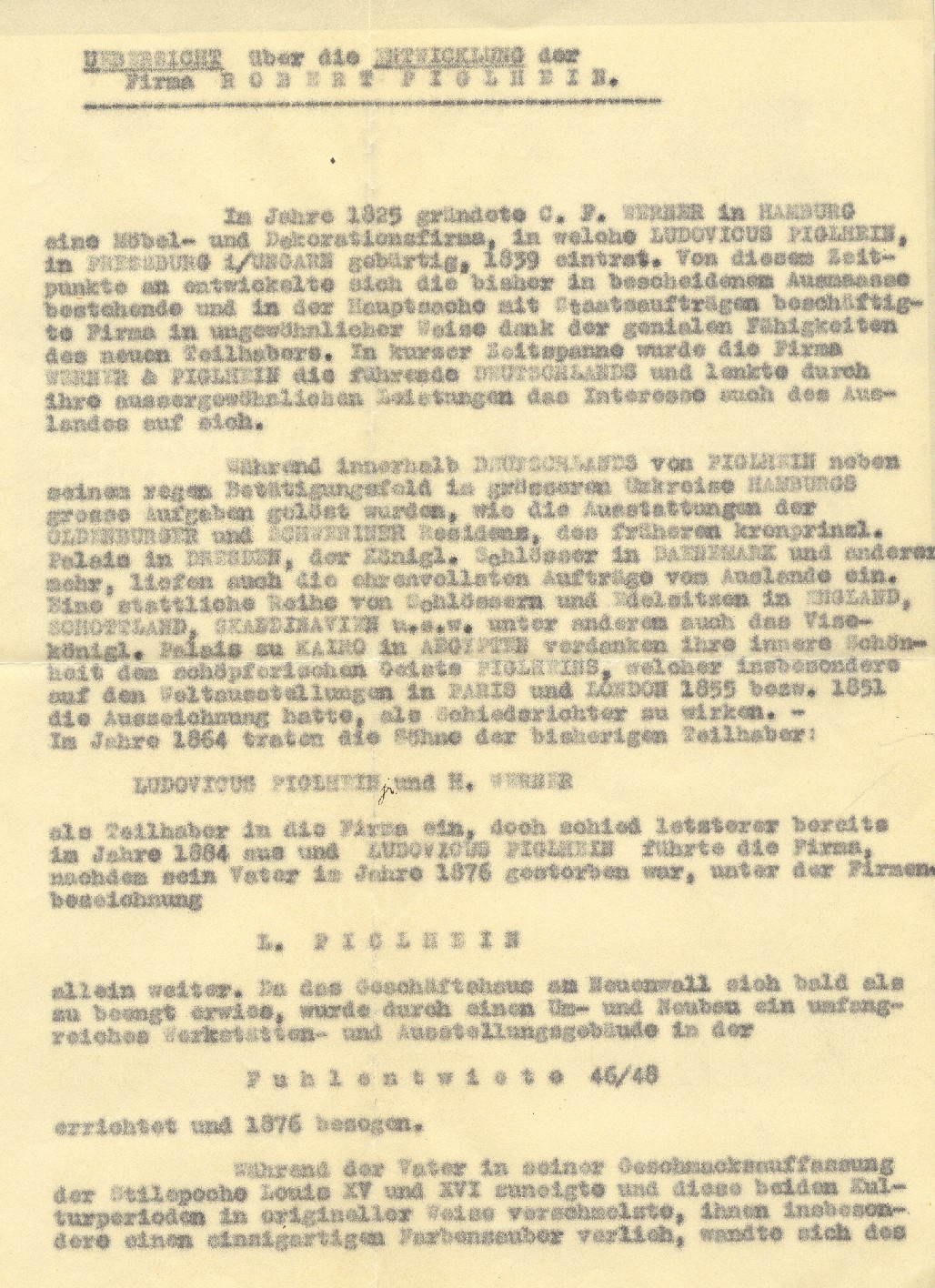 Originalbericht von Mali Piglhein - Teil 1